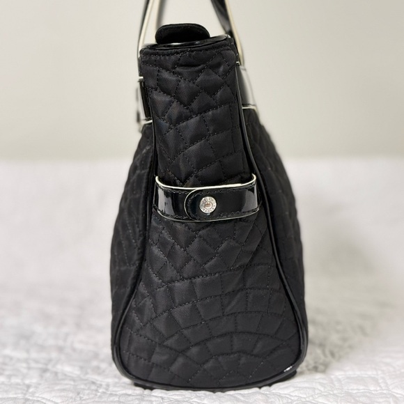 🖤 Vera Bradley Mon Cheri Black Quilted Tote Bag - Discontinued - Picture 4 of 14